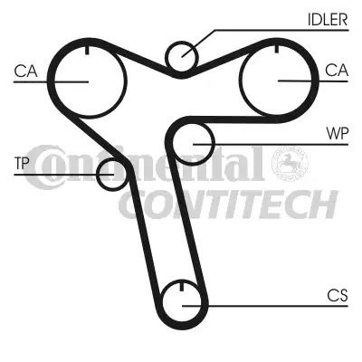 Ремень зубчатый ГРМ MITSUBISHI GALANT, CONTITECH (CT1128)