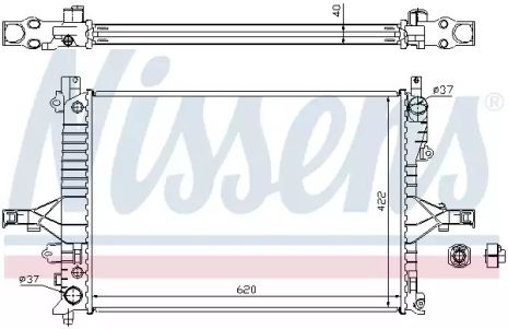 Радіатор охолодження двигуна VOLVO XC70, NISSENS (65553A)