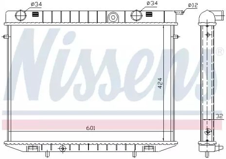 Радиатор охлаждения двигателя VAUXHALL FRONTERA, OPEL FRONTERA, NISSENS (63244)