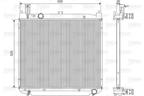 Радіатор охолодження двигуна TOYOTA HIACE, VALEO (701591)