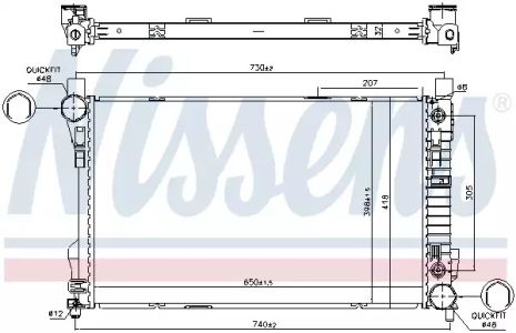 Радіатор охолодження двигуна MERCEDES-BENZ CLC-CLASS, NISSENS (606015)