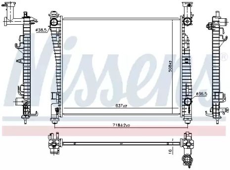 Радіатор охолодження двигуна JEEP GRAND, NISSENS (61032)