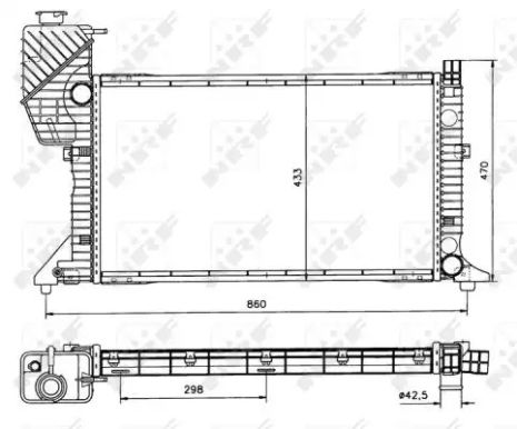 Радиатор охлаждения двигателя MERCEDES-BENZ SPRINTER, NRF (50557)