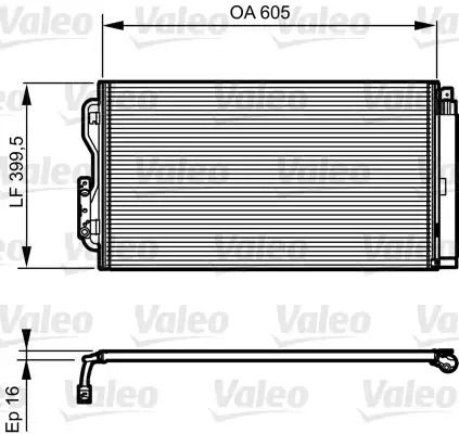 Радіатор, конденсор кондиціонера BMW 2, VALEO (814191)