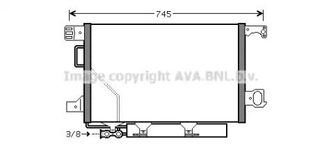 Радиатор, конденсор кондиционера MERCEDES-BENZ CLC-CLASS, AVA COOLING (MSA5435D)