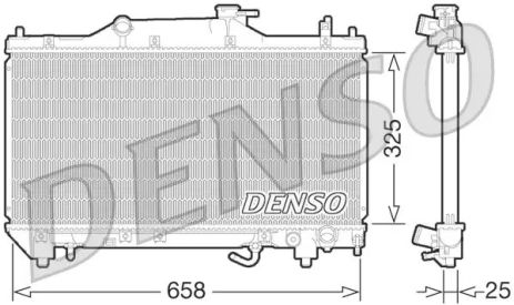 Радиатор охлаждения двигателя TOYOTA AVENSIS, DENSO (DRM50067)