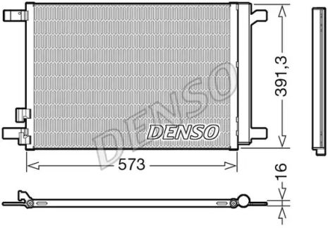 Радіатор, конденсор кондиціонера SEAT LEON, AUDI A3, DENSO (DCN32066)