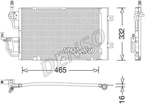 Радиатор, конденсор кондиционера OPEL ASTRAVAN, OPEL ASTRA, DENSO (DCN20037)