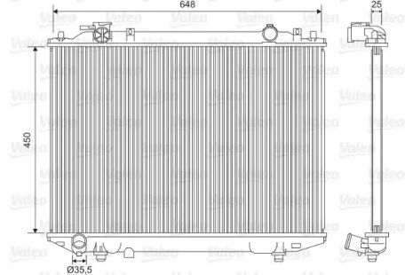 Радіатор охолодження двигуна FORD RANGER, VALEO (701615)