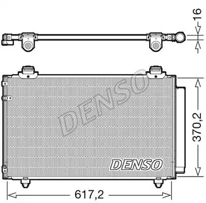 Радіатор, конденсор кондиціонера TOYOTA COROLLA, DENSO (DCN50112)