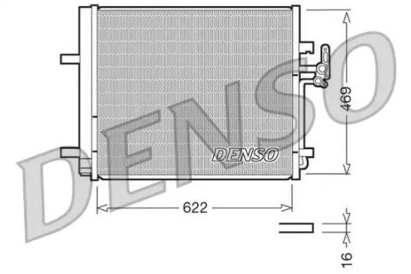 Радіатор, конденсор кондиціонера LAND ROVER, FORD MONDEO, DENSO (DCN10016)