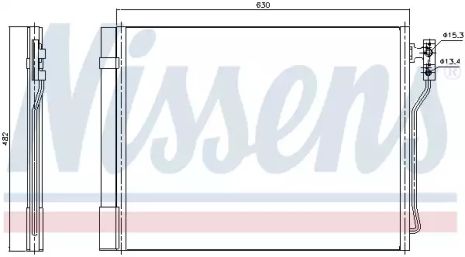 Радиатор, конденсор кондиционера BMW 5, NISSENS (940370)