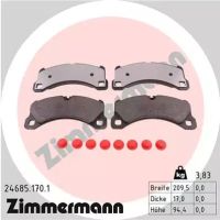 Комплект гальмівних колодок, дискове гальмо PORSCHE CAYENNE, ZIMMERMANN (246851701)