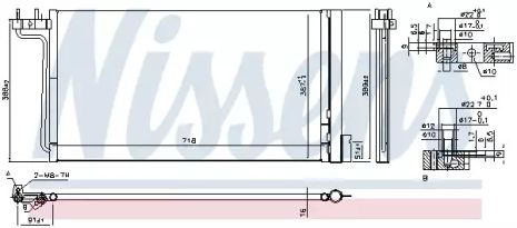 Радіатор, конденсор кондиціонера FORD FOCUS, NISSENS (940765)