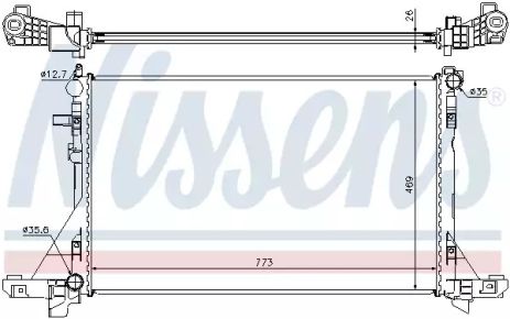 Радіатор охолодження двигуна NISSAN NV400, OPEL MOVANO, NISSENS (630733)