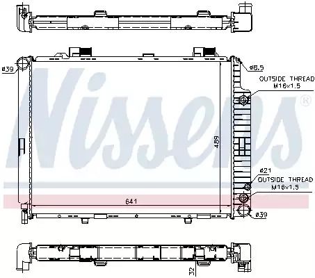 Радіатор охолодження двигуна MERCEDES-BENZ E-CLASS, NISSENS (62691A)