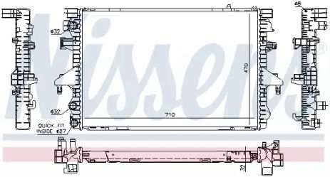 Радіатор охолодження двигуна VW TRANSPORTER, NISSENS (65282A)