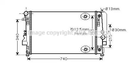 Радиатор охлаждения двигателя MERCEDES-BENZ VITO, AVA COOLING (MSA2460)