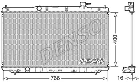 Радіатор охолодження двигуна HONDA ACCORD, DENSO (DRM40038)