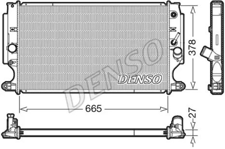Радиатор охлаждения двигателя TOYOTA AVENSIS, DENSO (DRM50088)