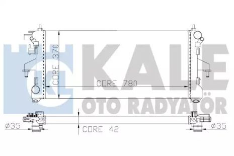 Радіатор охолодження двигуна FIAT DUCATO, PEUGEOT BOXER, Kale Oto Radyator (285600)