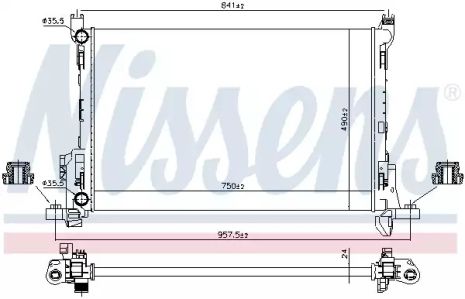 Радіатор охолодження двигуна FIAT TALENTO, OPEL VIVARO, NISSENS (630803)