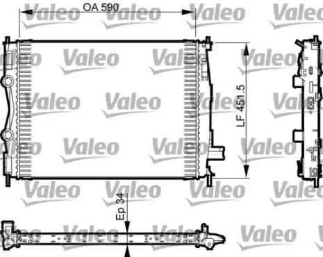 Радіатор охолодження двигуна NISSAN QASHQAI, VALEO (735380)