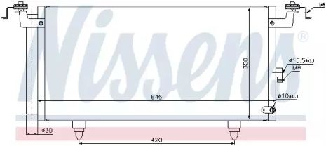 Радіатор, конденсор кондиціонера SUBARU LEGACY, NISSENS (940399)