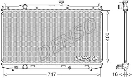 Радиатор охлаждения двигателя DENSO (DRM40039)