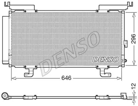 Радіатор, конденсор кондиціонера SUBARU OUTBACK, DENSO (DCN36004)