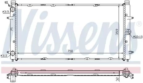 Радіатор охолодження двигуна VW TRANSPORTER, NISSENS (65273A)