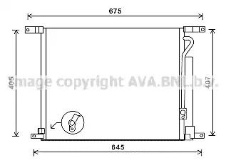 Радіатор, конденсор кондиціонера CHEVROLET AVEO, AVA COOLING (DWA5139D)