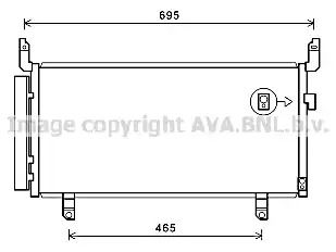 Радиатор, конденсор кондиционера SUBARU FORESTER, AVA COOLING (SU5104D)