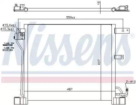 Радиатор, конденсор кондиционера NISSAN JUKE, NISSENS (940338)