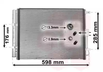 Радиатор, конденсор кондиционера HYUNDAI i30, KIA CEE'D , Van Wezel (82005373)