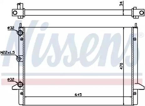 Радиатор охлаждения двигателя FORD GALAXY, VW SHARAN, NISSENS (63992)