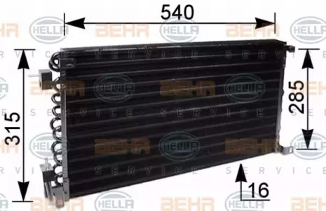 Радиатор, конденсор кондиционера PEUGEOT 106, HELLA (8FC351036041)