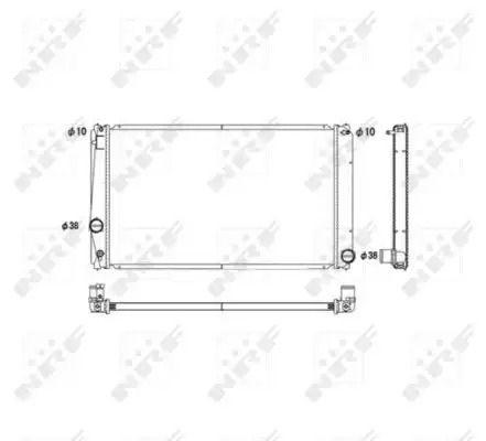 Радіатор охолодження двигуна TOYOTA RAV, NRF (53589)