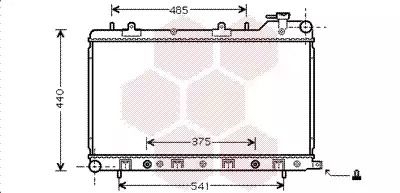 Радіатор охолодження двигуна SUBARU FORESTER, Van Wezel (51002049)