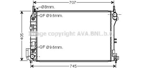 Радиатор охлаждения двигателя FIAT CROMA, OPEL VECTRA, AVA COOLING (OLA2341)