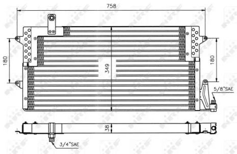 Радиатор, конденсор кондиционера VW PASSAT, NRF (35534)