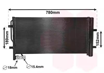 Радіатор, конденсор кондиціонера AUDI Q3, Van Wezel (03005382)