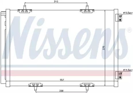 Радіатор, конденсор кондиціонера VAUXHALL CROSSLAND, OPEL CROSSLAND, NISSENS (940055)