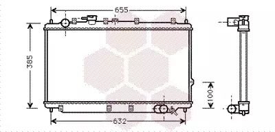 Радиатор охлаждения двигателя KIA SHUMA, Van Wezel (83002016)