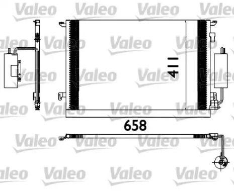 Радіатор, конденсор кондиціонера VAUXHALL VECTRA, OPEL VECTRA, VALEO (817648)