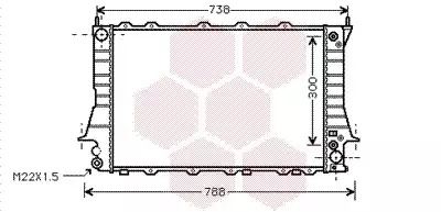 Радіатор охолодження двигуна AUDI A6, Van Wezel (03002084)