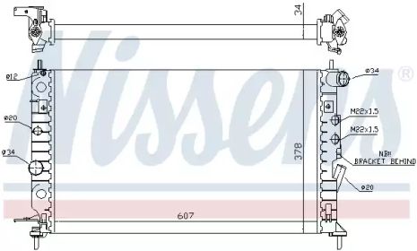 Радиатор охлаждения двигателя VAUXHALL VECTRA, OPEL VECTRA, NISSENS (63013A)