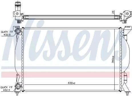 Радіатор охолодження двигуна SEAT EXEO, AUDI A4, NISSENS (60304A)