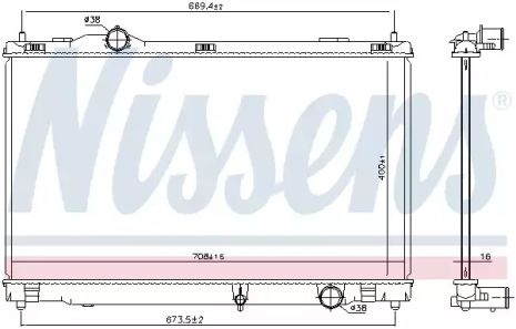 Радиатор охлаждения двигателя LEXUS GS, NISSENS (646856)