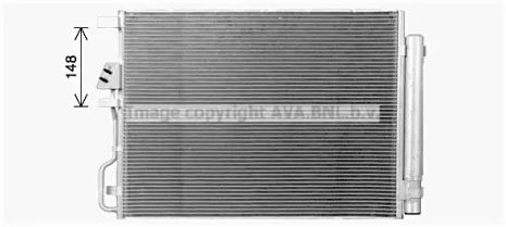 Радіатор, конденсор кондиціонера KIA SPORTAGE, HYUNDAI TUCSON, AVA COOLING (HY5469D)